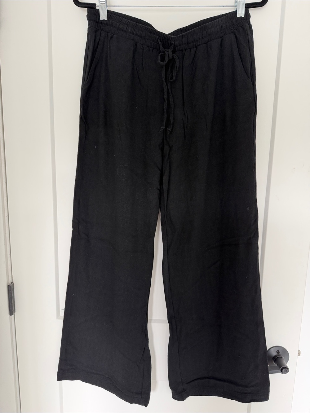 Amazon Women's Black Wide Leg Drawstring Pants
